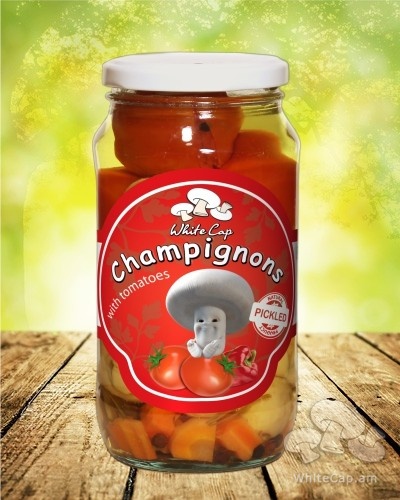 Champignon with cherry tomato
